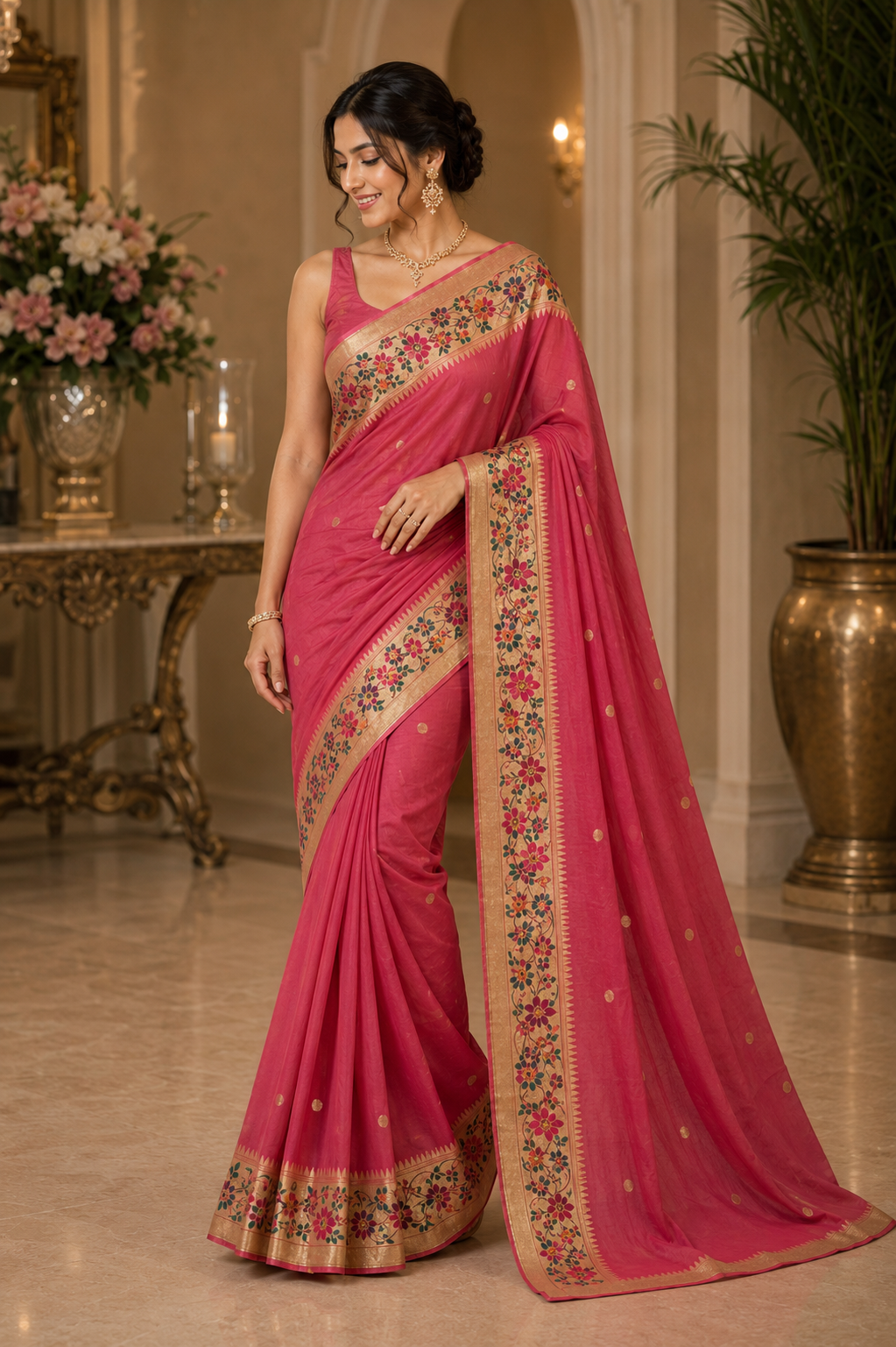 Rosé Garden Banarasi Saree