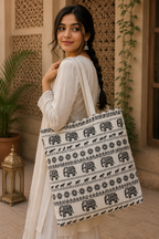 Ivory Elephant Market Tote