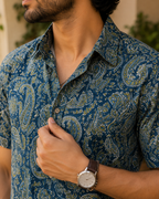 Azure Paisley Shirt