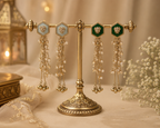 Noor Cascade Hair Chain Earrings