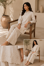 Blossom Embroidered Cotton Set