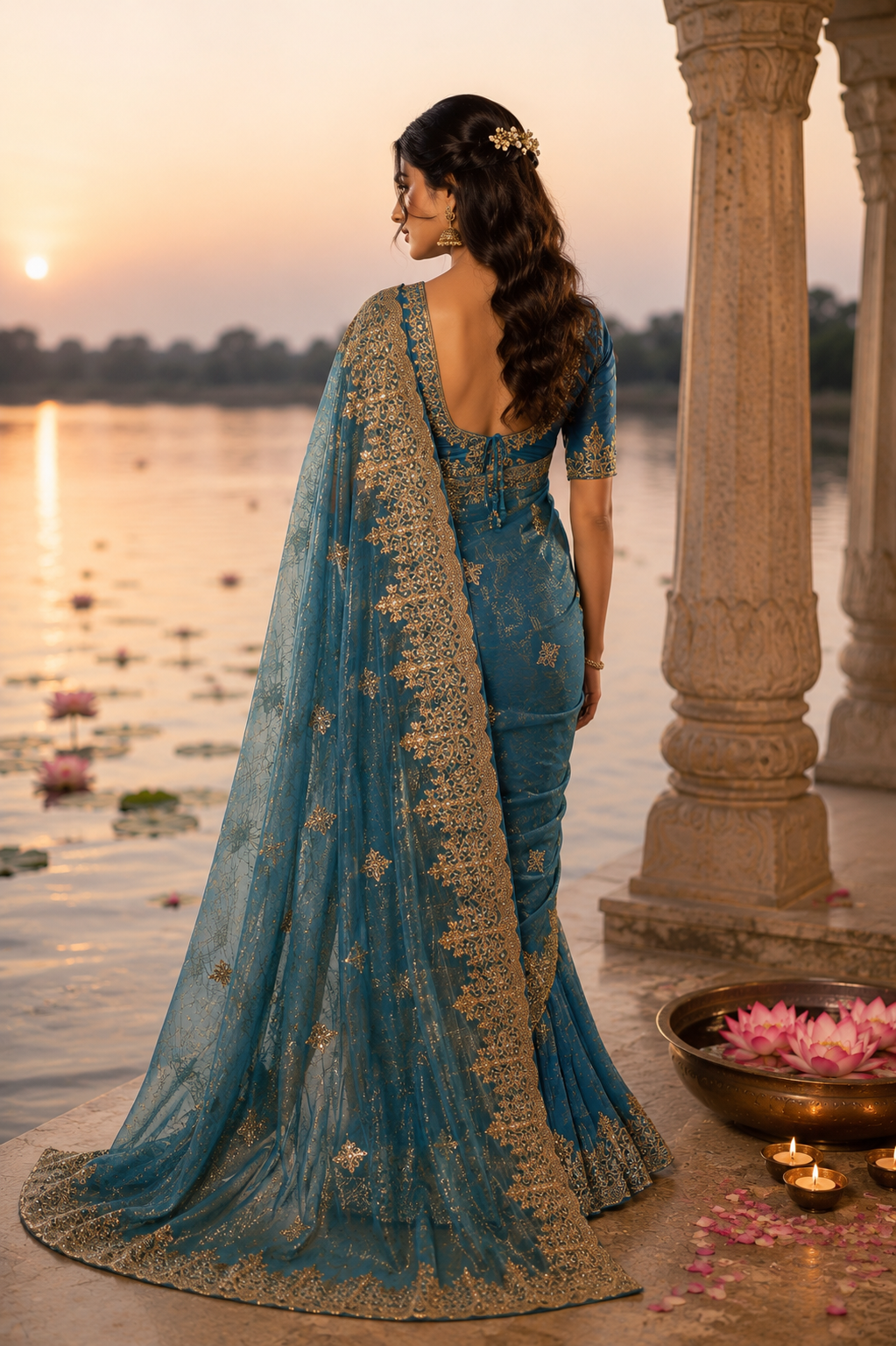 Padma Neelam Saree