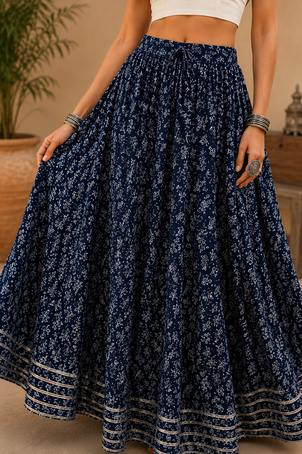 Midnight Indigo Heritage Skirt