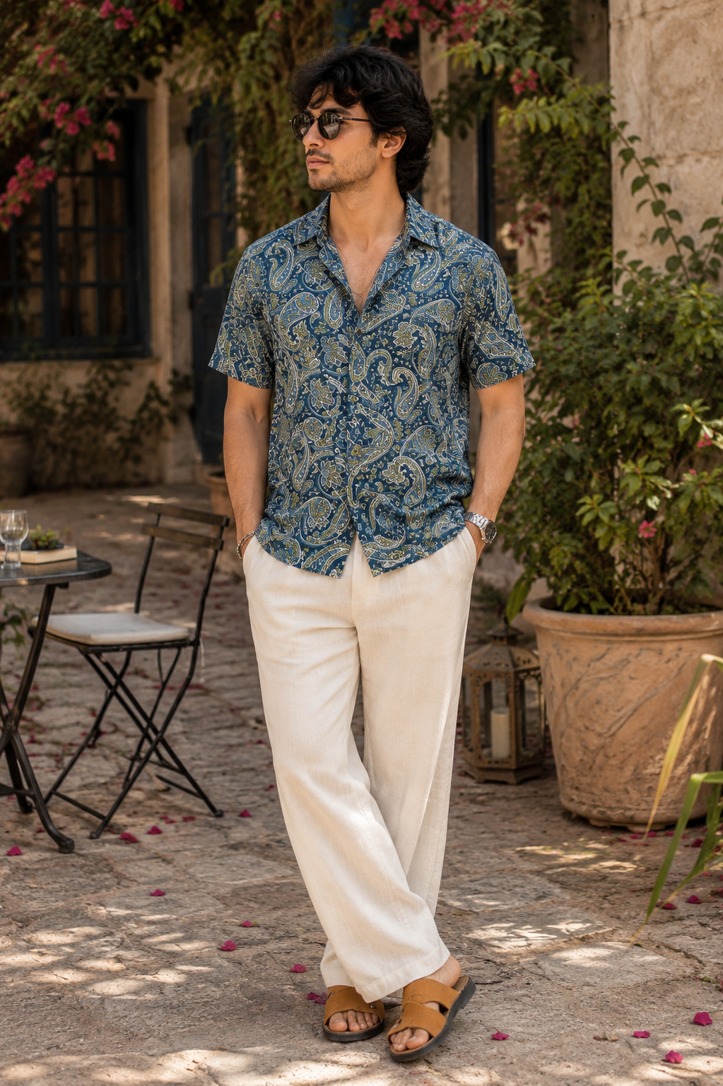 Azure Paisley Shirt