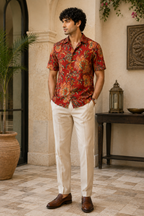 Crimson Heritage Floral Shirt