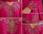 Fuchsia Noor Embroidered Palazzo Set