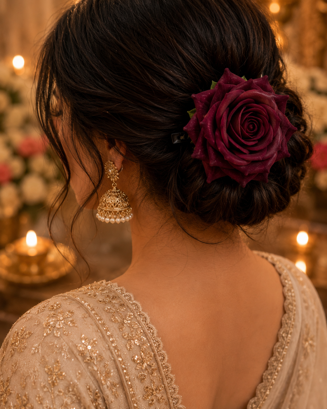 Rose Hair Clips