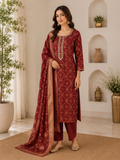 Ruby Royale Embroidered Suit Set