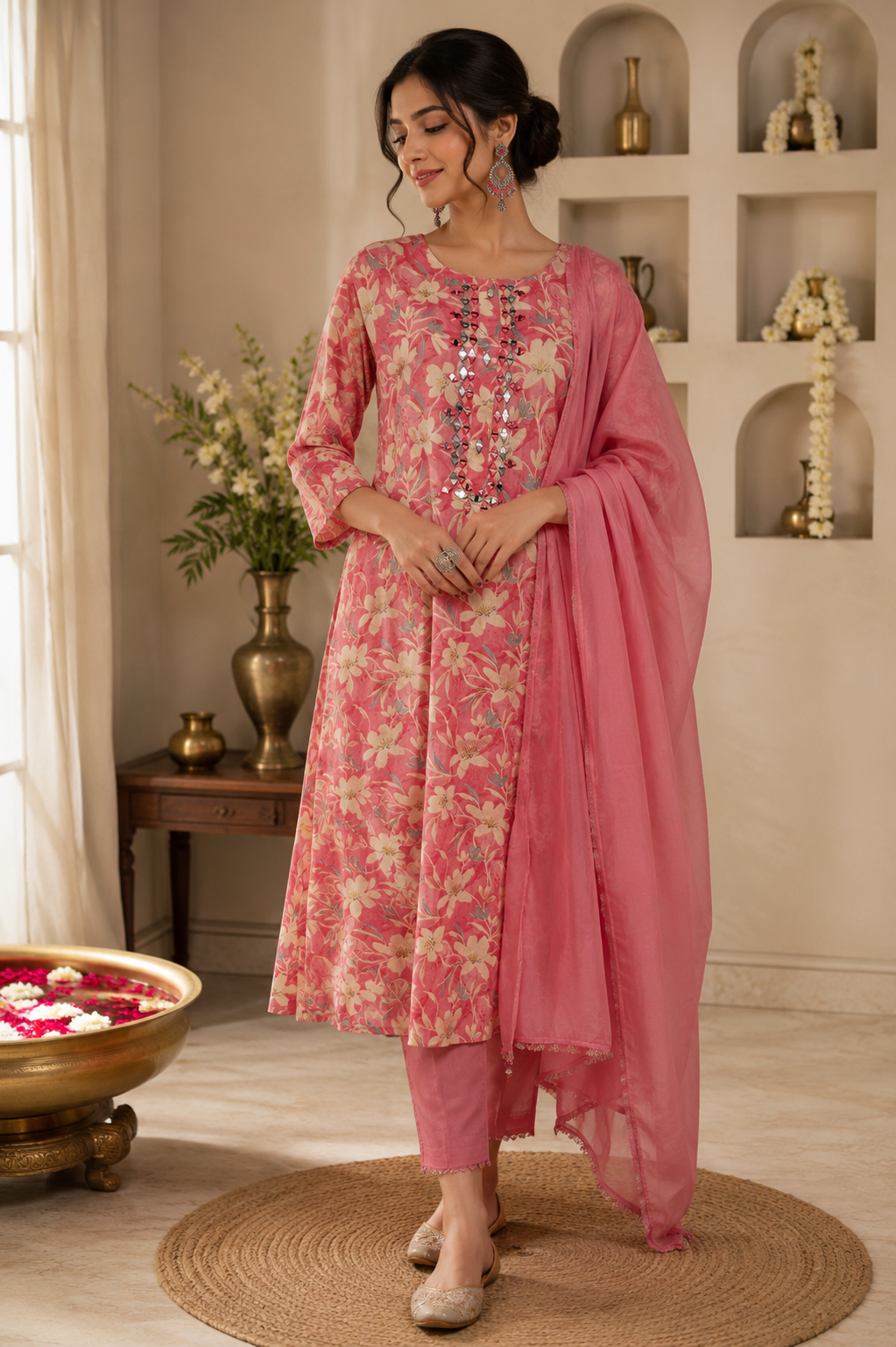 Blush Bloom Mirror Set
