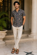 Ruby Red Cotton Short Sleeve Shirt