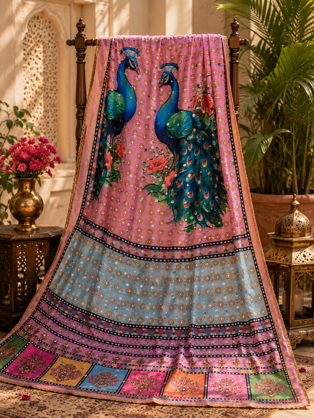 Mayura Blossom Heritage Shawl