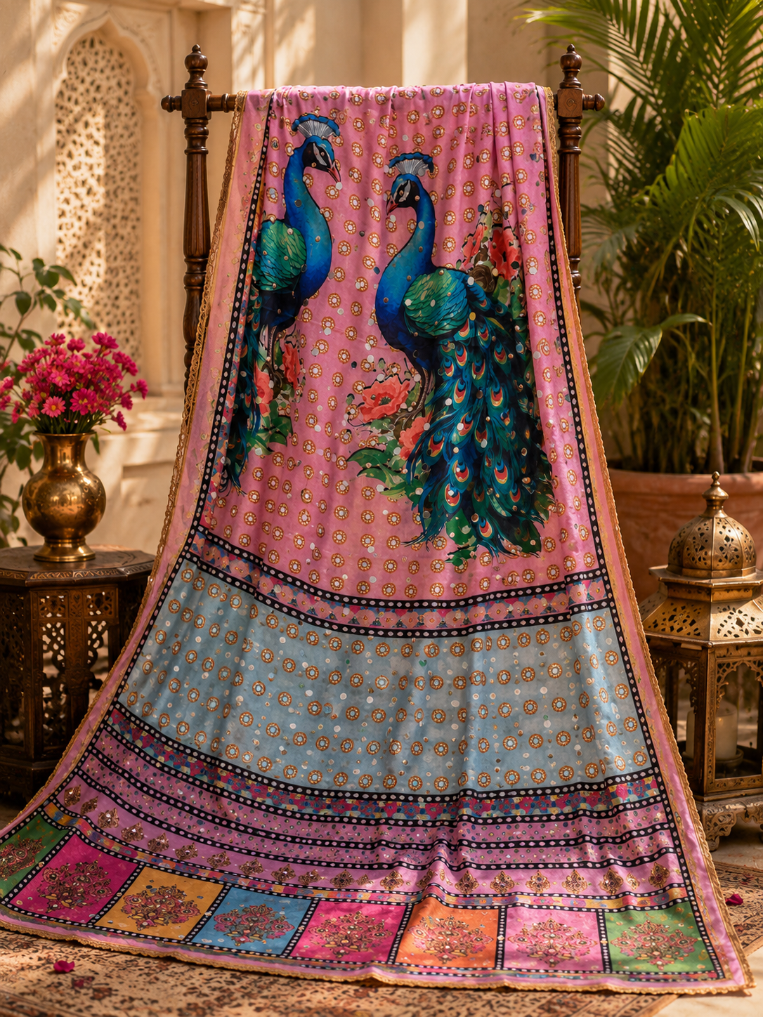 Mayura Blossom Heritage Shawl