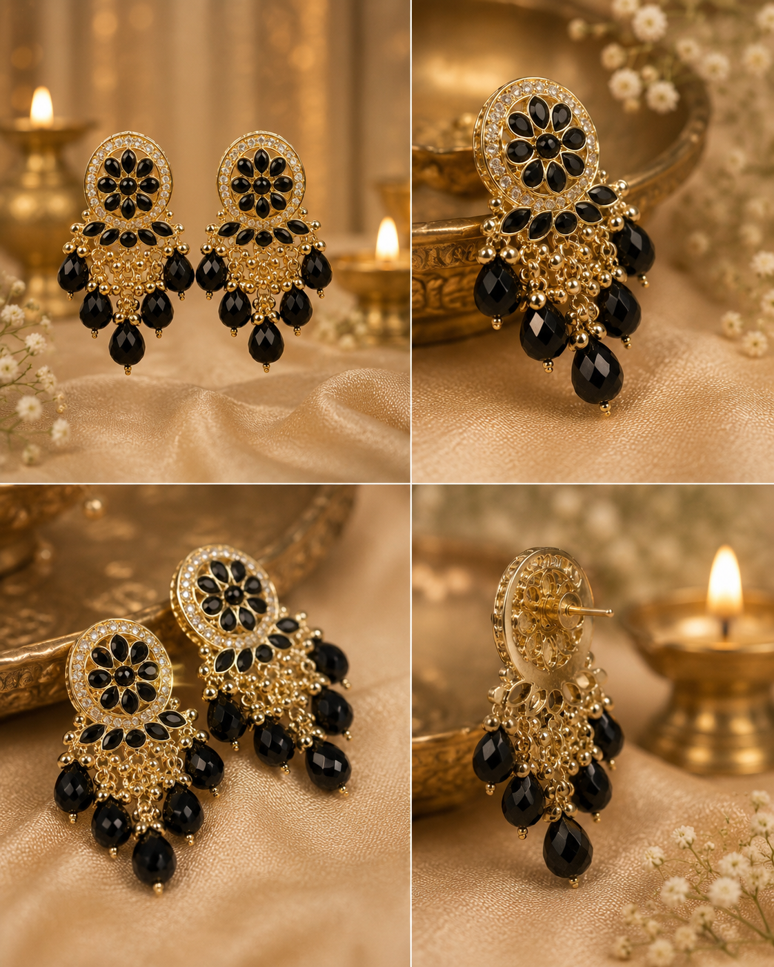 Noir Royale Statement Earrings