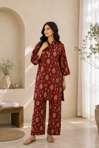 Printed Cotton Kurta & Pant Set