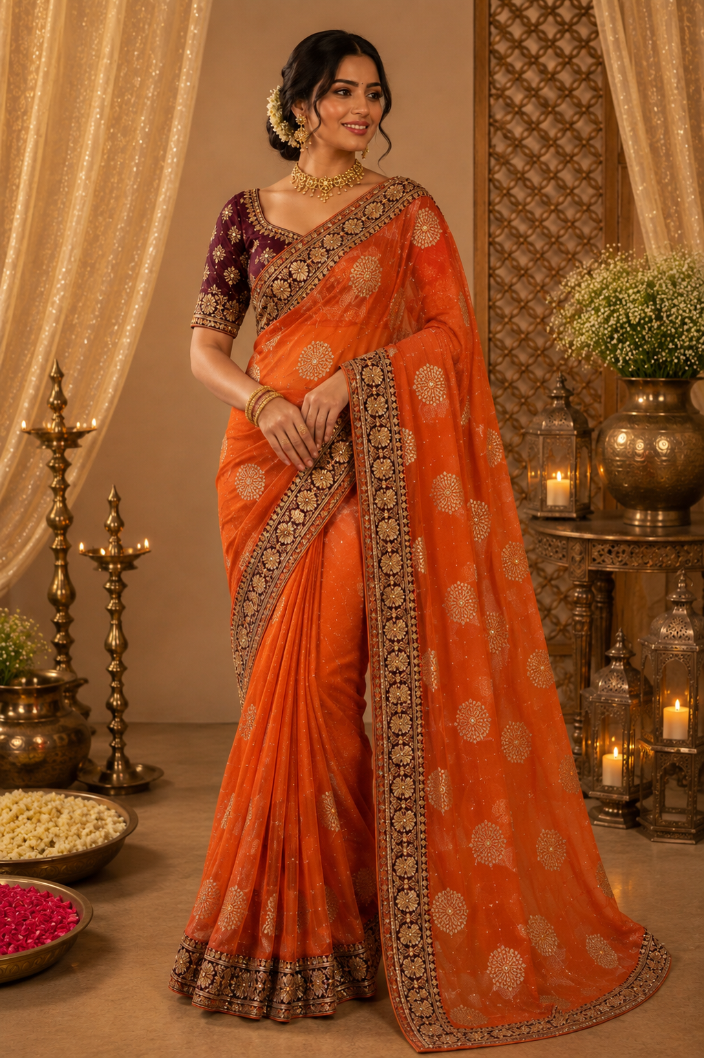 Royal Bloom Designer Saree