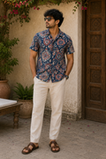Royal Indigo Cotton Shirt
