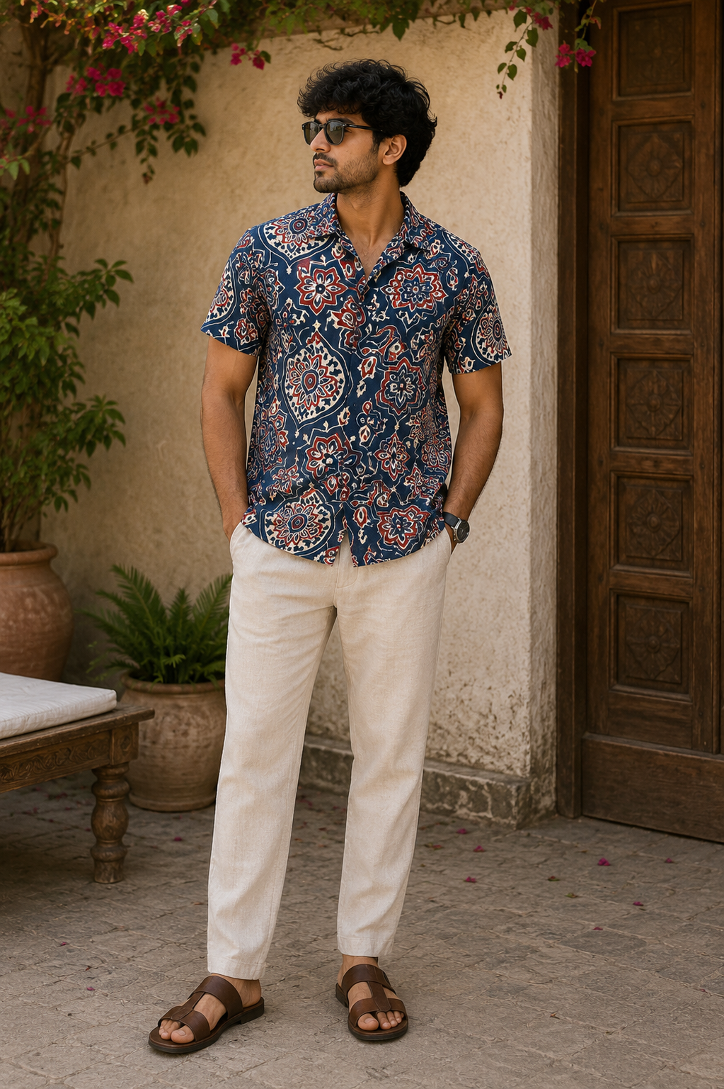Royal Indigo Cotton Shirt
