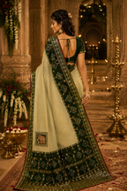 Emerald Heritage Saree with Royal Elephant