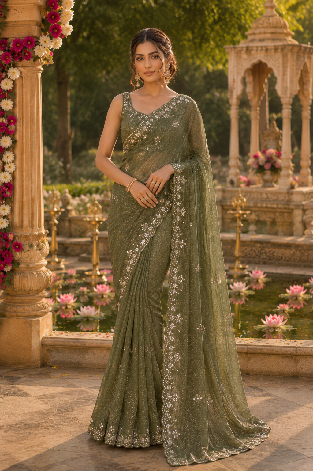 Verdant Grace Saree