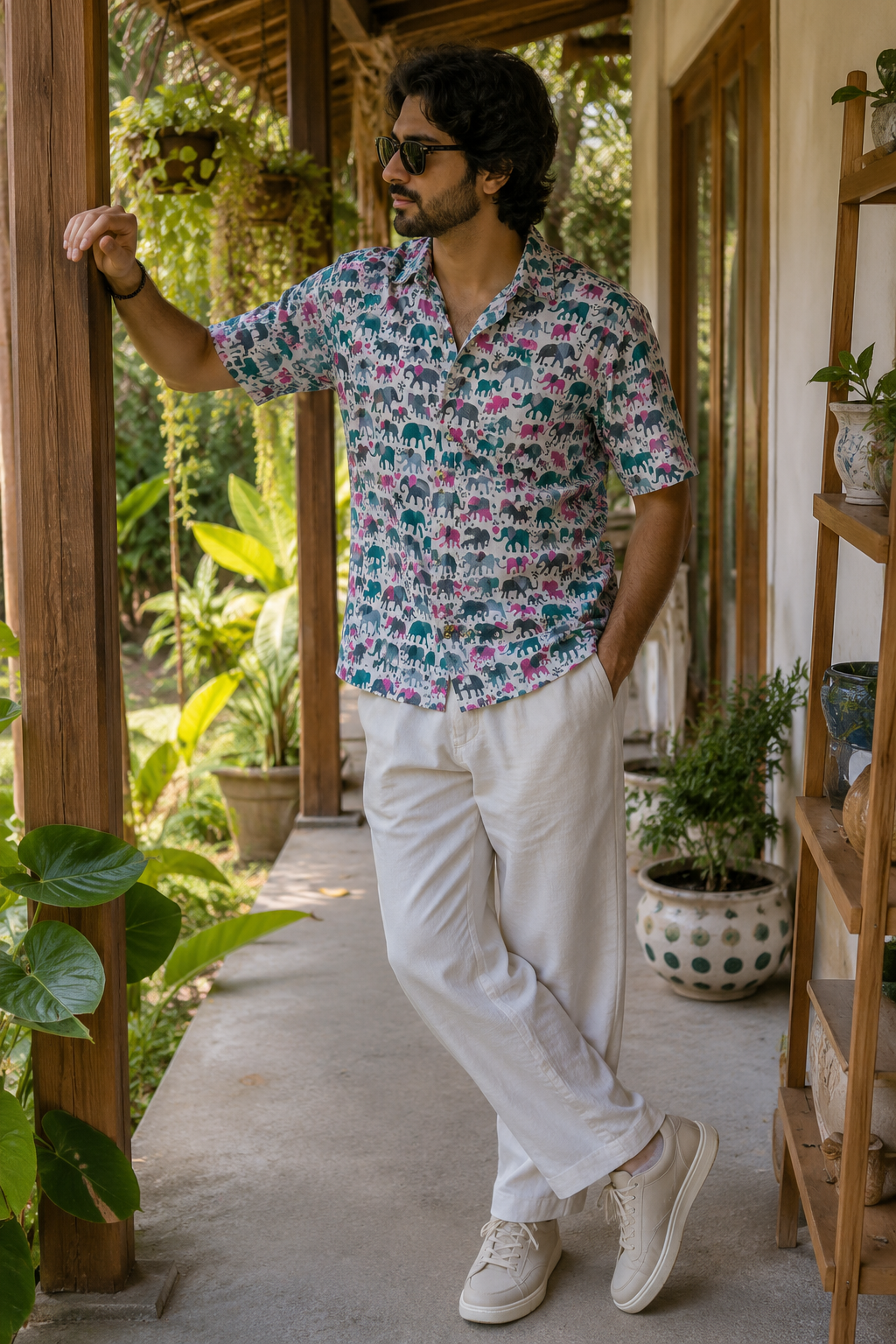 Safari Bloom Elephant Shirt