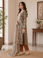 Autumn Bloom Printed Cotton Suit Set