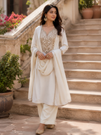 Ivory Noor Embroidered Salwar Set