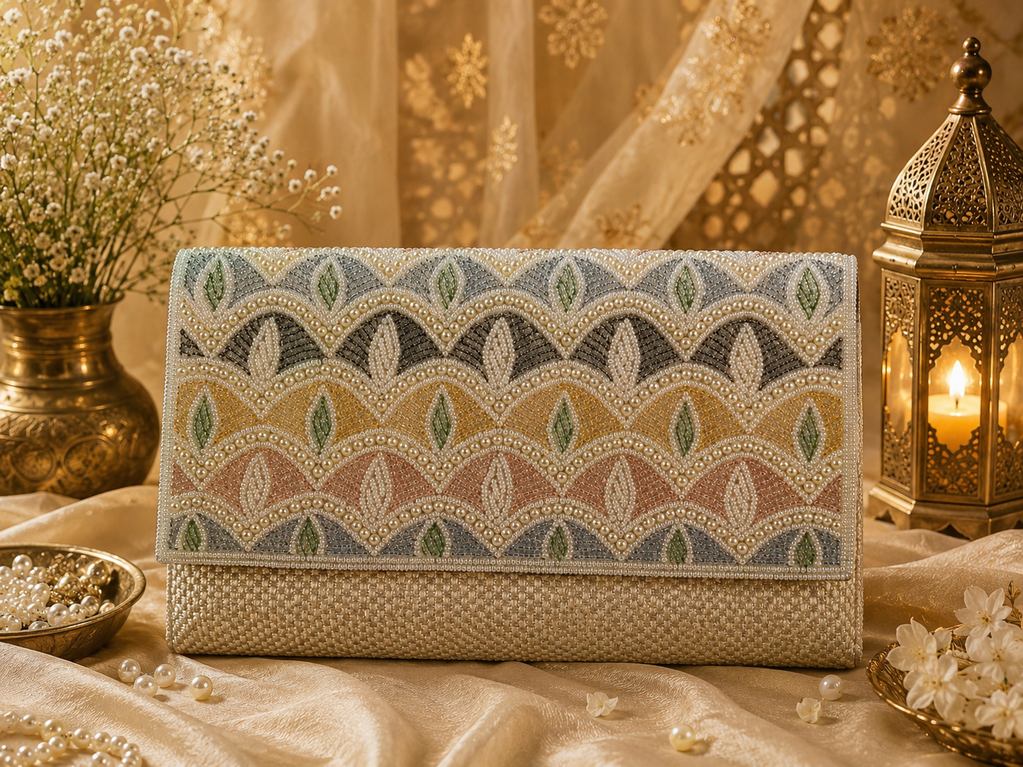 Handcrafted Beaded Clutch Purse