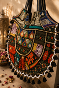 Midnight Mosaic Tassel Tote