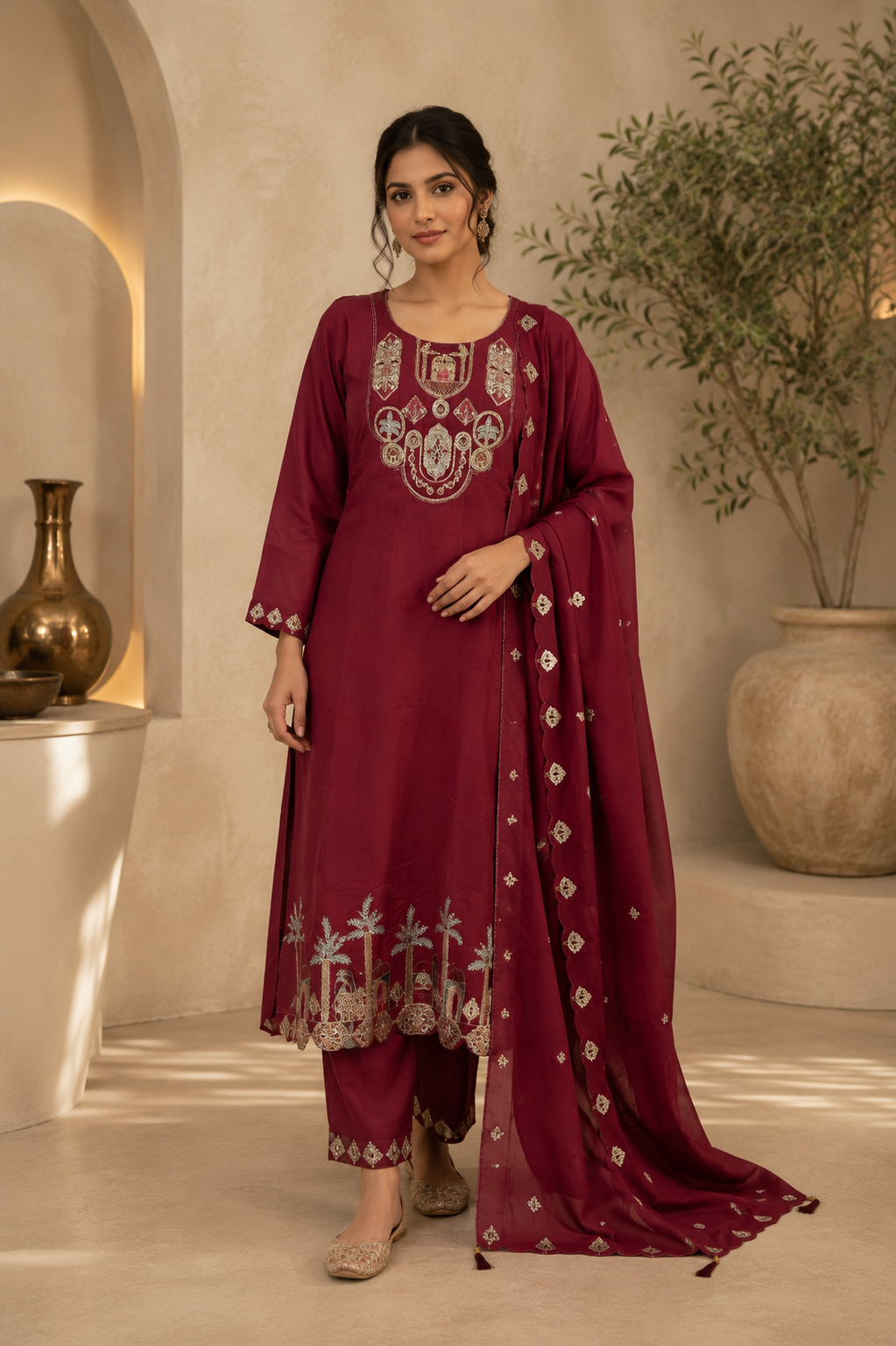 Crimson Heritage Handcrafted Suit Set