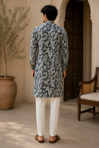 Paisley Midnight Cotton Kurta