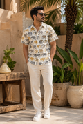Ivory Elephant Print Shirt