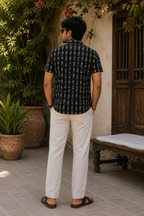 Midnight Tribal Cotton Shirt