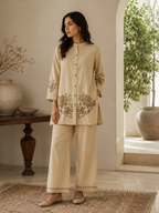 Sandstone Bloom Embroidered Set