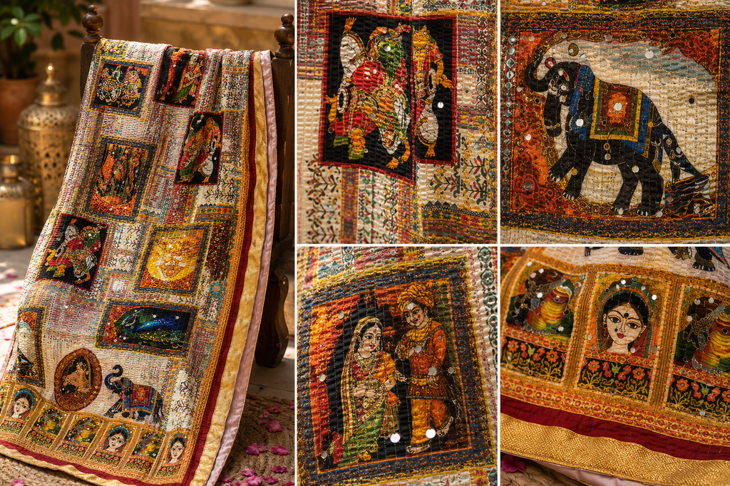 Rang Mahal Heritage Patchwork Shawl