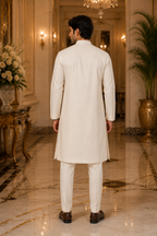 Ivory Heritage Embroidered Kurta
