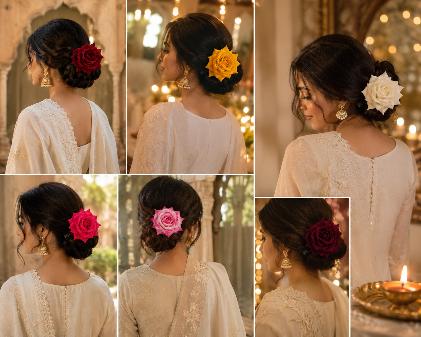 Rose Hair Clips