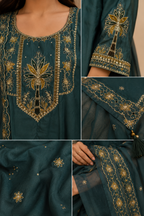Emerald Noor Handcrafted Embroidered Suit Set
