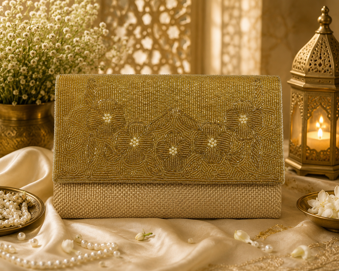 Handcrafted Beaded Clutch Purse
