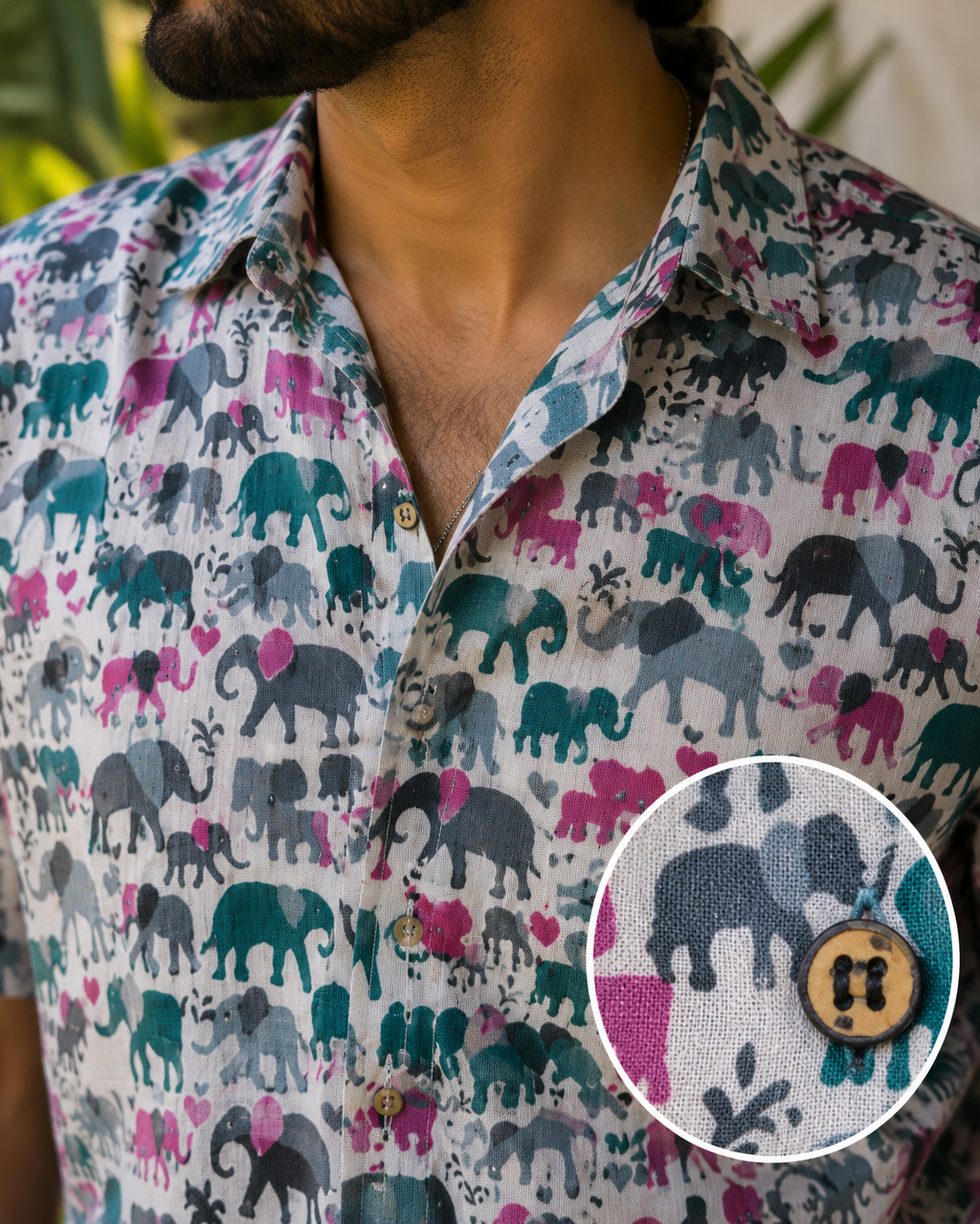 Safari Bloom Elephant Shirt