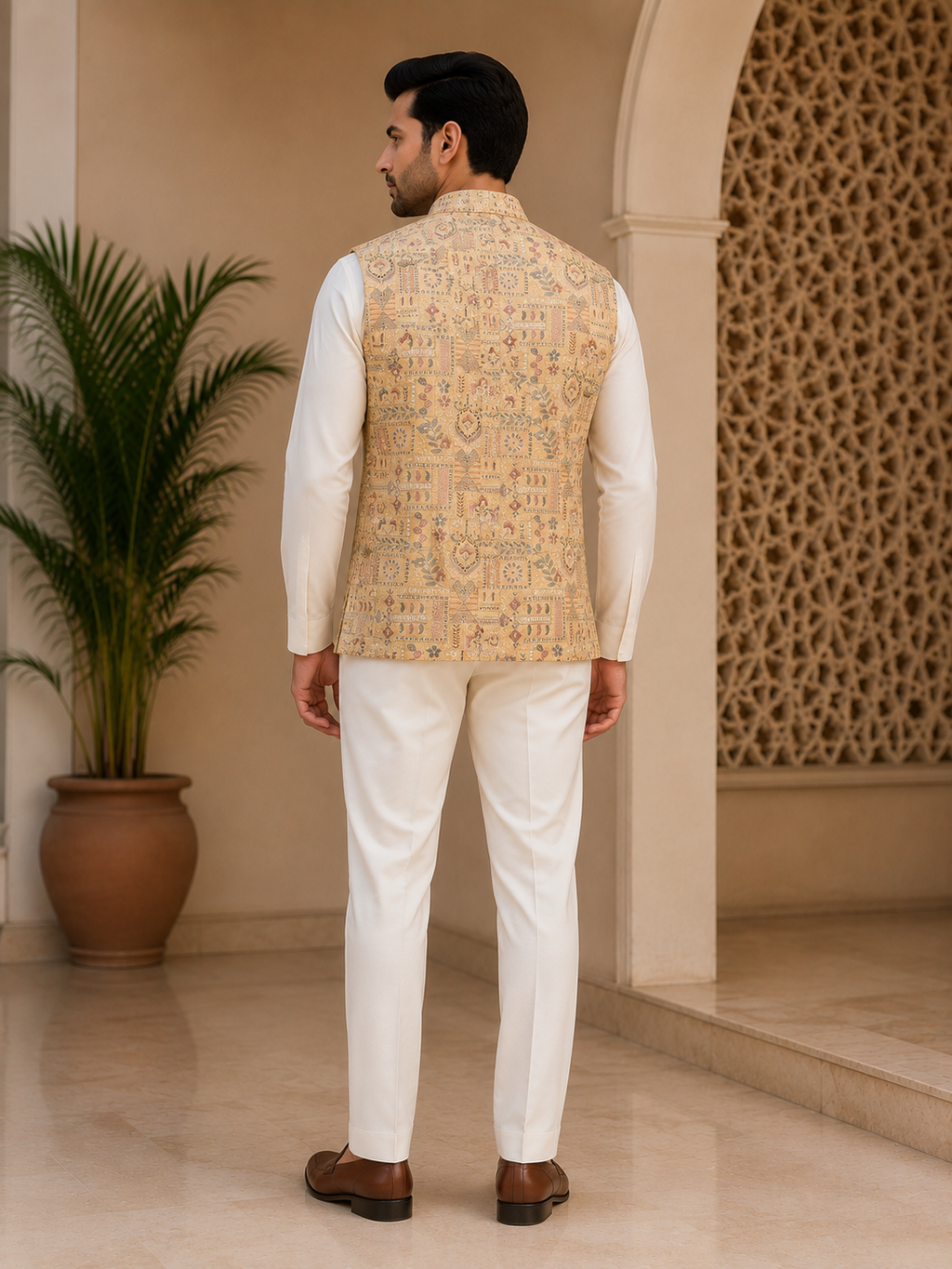 Artisan Heritage Embroidered Nehru Jacket