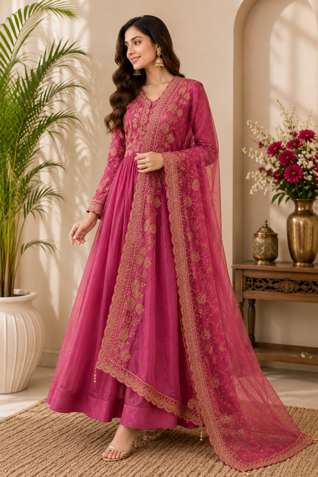 Rosette Royale Embroidered Anarkali Set