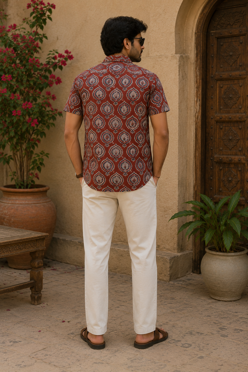 Rust Heritage Cotton Short Sleeve Shirt