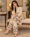 Garden Embroidered Two-Piece Palazzo Set