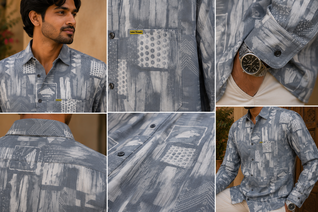 Urban Mosaic Men's Casual Shirt