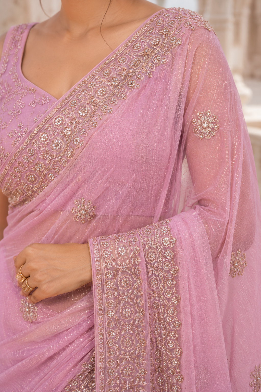 Rosé Mahal Saree