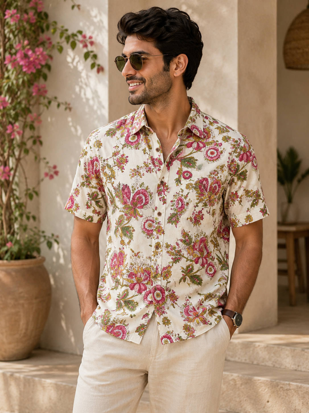 Floral Garden Cotton Shirt