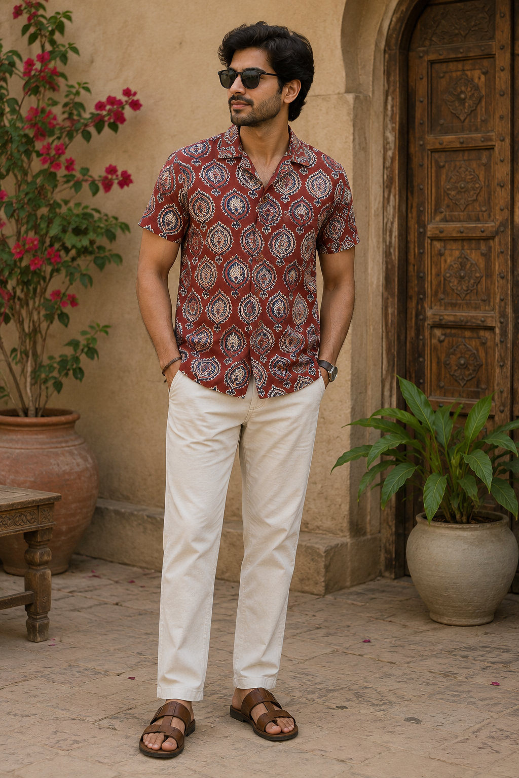 Rust Heritage Cotton Short Sleeve Shirt