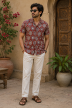 Rust Heritage Cotton Short Sleeve Shirt