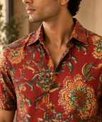 Crimson Heritage Floral Shirt