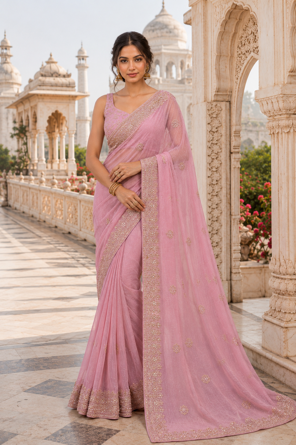 Rosé Mahal Saree
